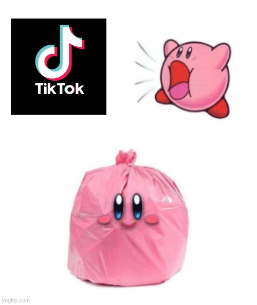 A new template | image tagged in kirby trash,tiktok,kirby,memes | made w/ Imgflip meme maker