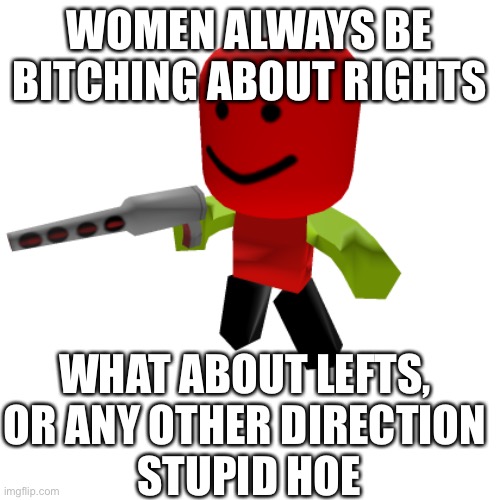 bruh | WOMEN ALWAYS BE BITCHING ABOUT RIGHTS; WHAT ABOUT LEFTS, OR ANY OTHER DIRECTION
 STUPID HOE | image tagged in memes,bruh | made w/ Imgflip meme maker