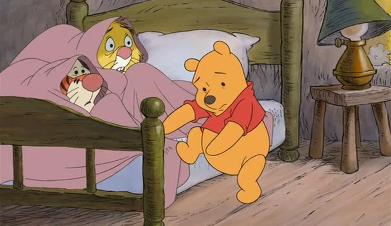 High Quality Winnie The Pooh Bed Blank Meme Template