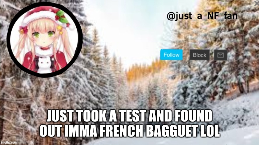 wow | JUST TOOK A TEST AND FOUND OUT IMMA FRENCH BAGGUET LOL | made w/ Imgflip meme maker