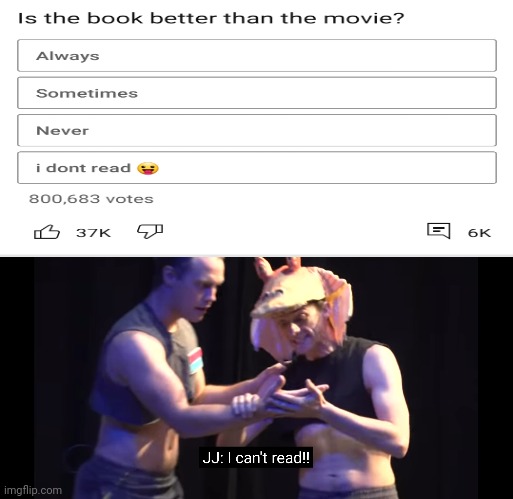 I can't read | made w/ Imgflip meme maker