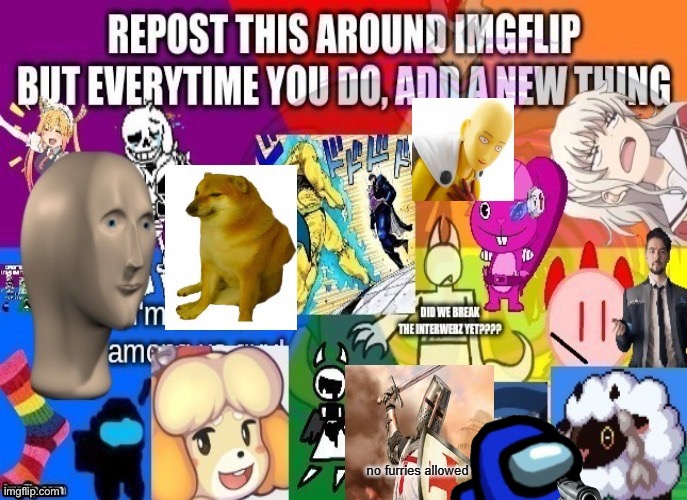 Do it I guess? | image tagged in imgflip,repost,memes,among us,animal crossing,sans undertale | made w/ Imgflip meme maker