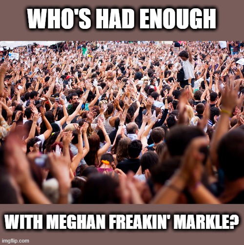Why is that idiot in the news EVERY__SINGLE__ DAY?! | WHO'S HAD ENOUGH; WITH MEGHAN FREAKIN' MARKLE? | image tagged in memes,meghan markle,enough,silly bitches | made w/ Imgflip meme maker