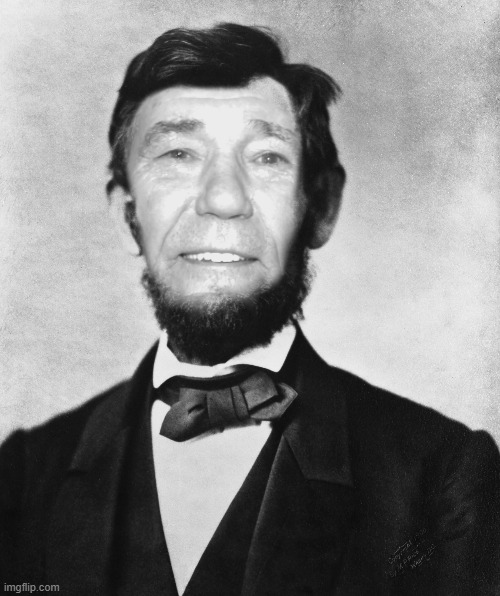 historical photo starring KewLew | image tagged in kewlew,abraham lincoln | made w/ Imgflip meme maker
