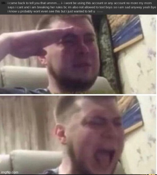 :(  29 days... | image tagged in crying salute | made w/ Imgflip meme maker