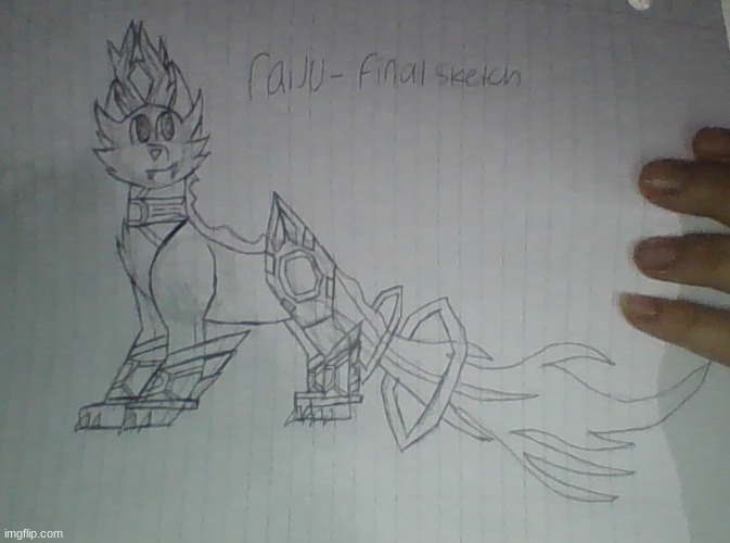 Final sketch of my Switch Wars oc Raiju. Her final drawing will look different from this one. | made w/ Imgflip meme maker