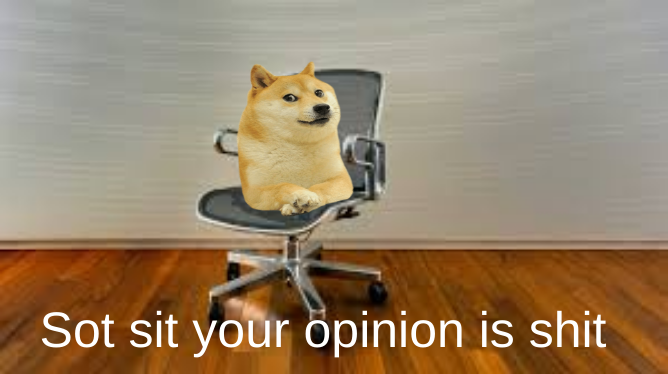 High Quality Sot sit your opinion is shit Blank Meme Template