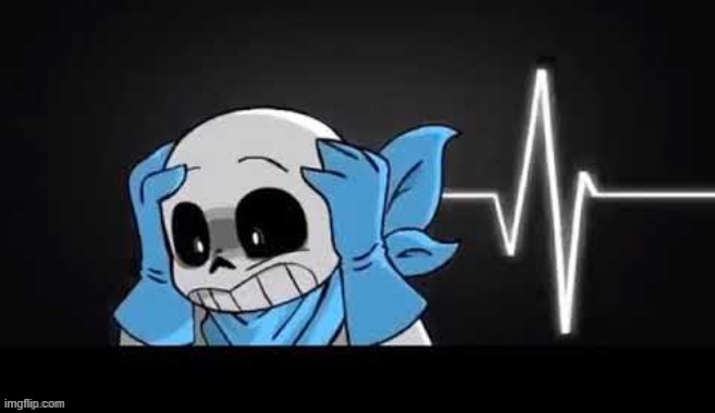 blueberry sans with his hands on his head | image tagged in blueberry sans with his hands on his head | made w/ Imgflip meme maker