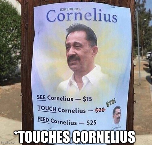 *TOUCHES CORNELIUS | made w/ Imgflip meme maker