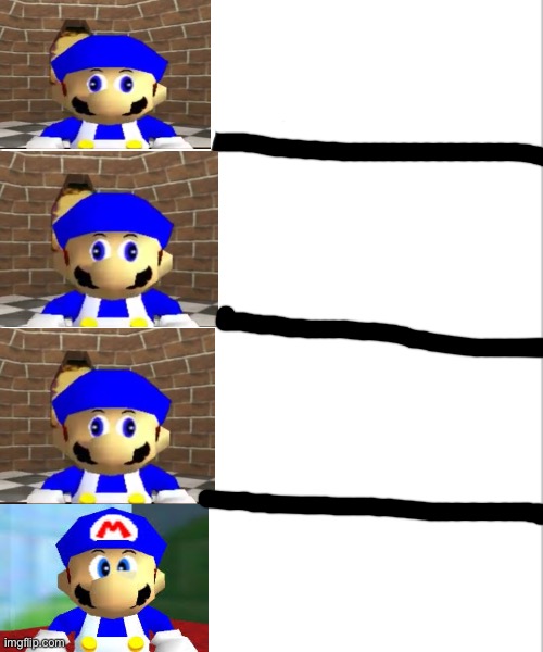High Quality SMG4 Derp to Angry! Blank Meme Template