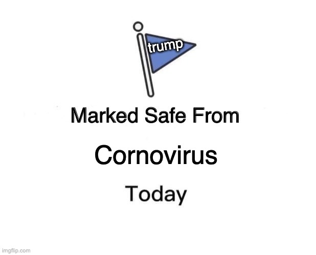 Marked Safe From | trump; Cornovirus | image tagged in memes,marked safe from | made w/ Imgflip meme maker