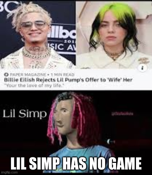 lil simp lol | LIL SIMP HAS NO GAME | image tagged in lil simp | made w/ Imgflip meme maker
