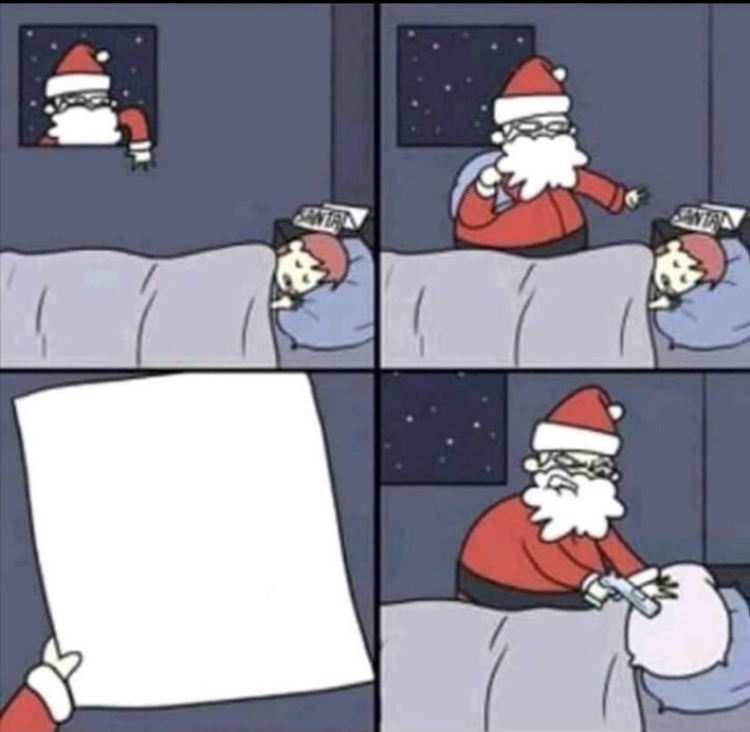 High Quality Santa wish Blank Meme Template