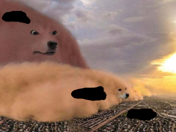 High Quality dust storm dog Blank Meme Template