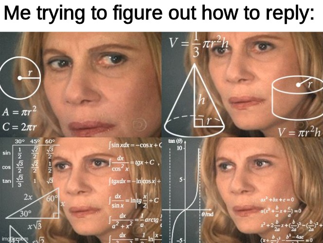 never had to ask someone how do you reply- *remembers social anxiety* wait nvm- | Me trying to figure out how to reply: | image tagged in calculating meme | made w/ Imgflip meme maker