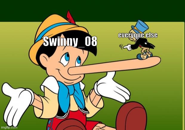 Liar | Swinny_08 everyone else | image tagged in liar | made w/ Imgflip meme maker