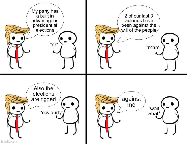 no u libtrad the foudners intended indefinite republican rulem aga | image tagged in donald trump cartoon,maga,election 2016,election 2020,repost,comics/cartoons | made w/ Imgflip meme maker