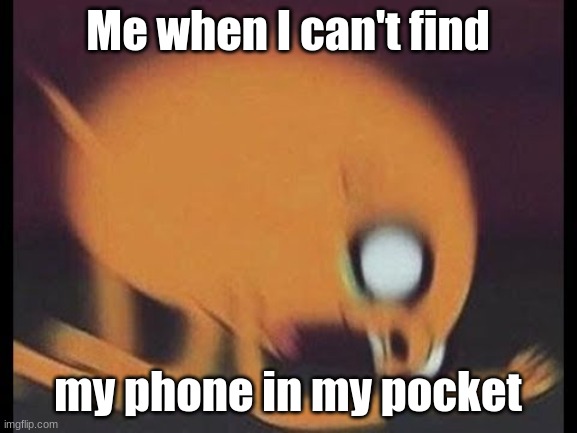 AHHHHH!! | Me when I can't find; my phone in my pocket | image tagged in jake screaming | made w/ Imgflip meme maker