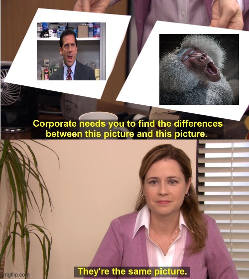 Michael=monkey | image tagged in memes,they're the same picture | made w/ Imgflip meme maker