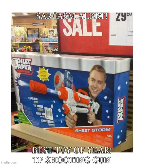 When your product hits the market at the worse time | image tagged in toliet paper gun,pandemic,toliet paper shortage,stores | made w/ Imgflip meme maker
