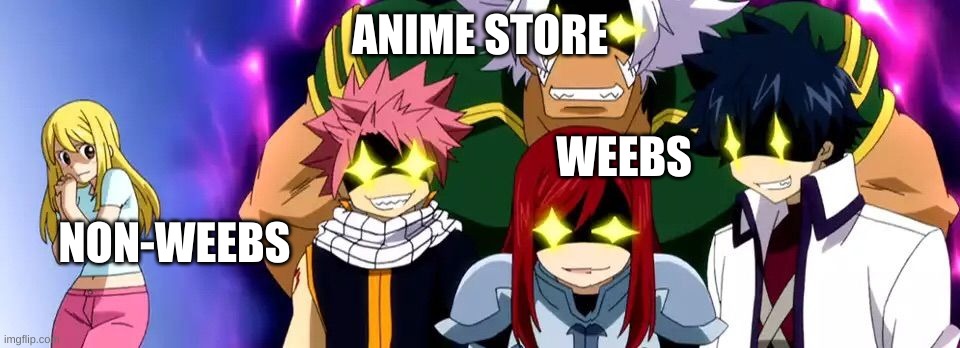 Also no original | ANIME STORE; WEEBS; NON-WEEBS | made w/ Imgflip meme maker