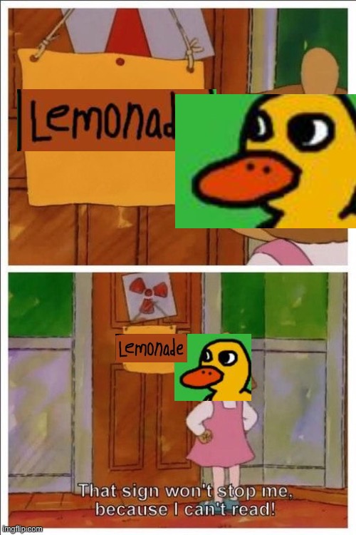 the duck walked up to the bedroom door and you know what he said to the sign at the door? | image tagged in the duck song,that sign won't stop me | made w/ Imgflip meme maker