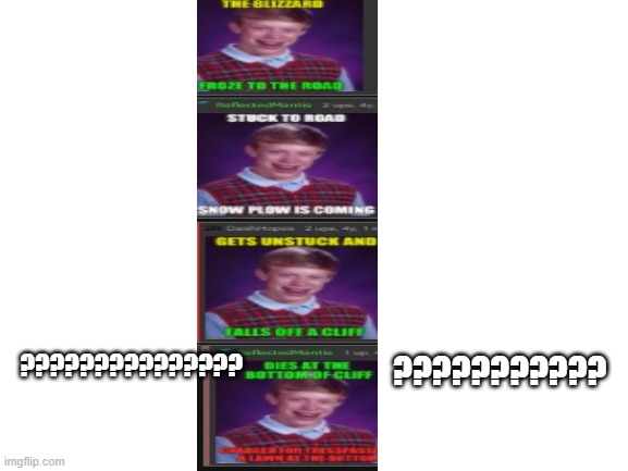 Blank White Template | ??????????????? ??????????? | image tagged in bad luck brian | made w/ Imgflip meme maker