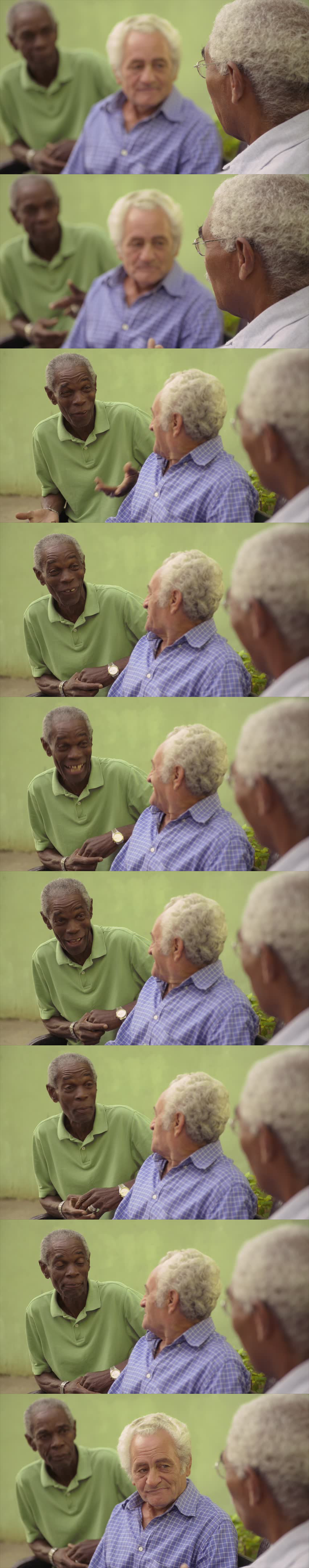 3 Old Men Talking 9 Panels Blank Meme Template