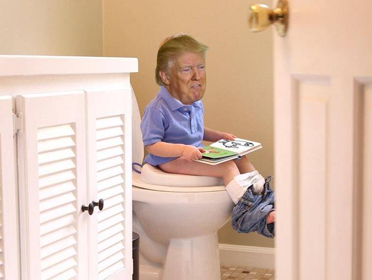 trump, toilet Blank Meme Template