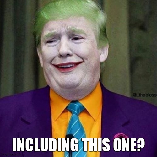 Trump Clown | INCLUDING THIS ONE? | image tagged in trump clown | made w/ Imgflip meme maker