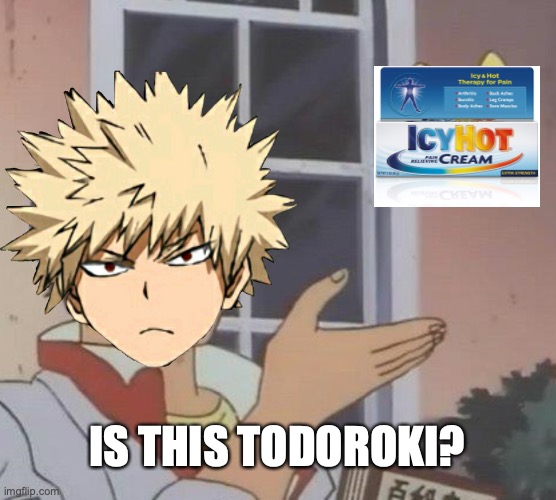 IS THIS TODOROKI? | image tagged in my hero academia,is this a pigeon,bakugo,todoroki | made w/ Imgflip meme maker