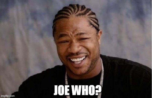 Joe Who? | JOE WHO? | image tagged in memes,yo dawg heard you | made w/ Imgflip meme maker