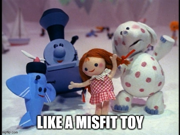 Island of Misfit Toys | LIKE A MISFIT TOY | image tagged in island of misfit toys | made w/ Imgflip meme maker
