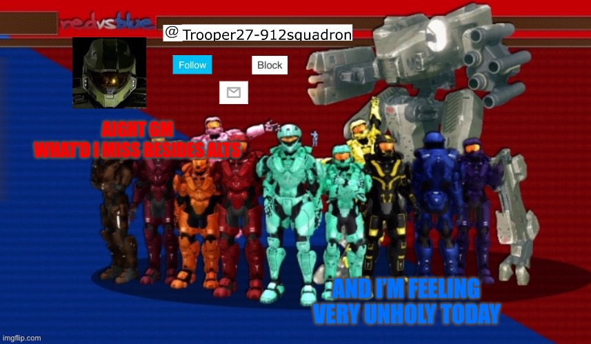 SCREEEEEEEEEEEEEEEEEEEEEEEEEEEEEEEEEEEEEEEEEEE(not bow chicka bow wow unholy) | AIGHT GM
WHAT’D I MISS BESIDES ALTS; AND I’M FEELING VERY UNHOLY TODAY | image tagged in t27 announcement | made w/ Imgflip meme maker