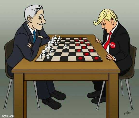 checkmate! | image tagged in trump chess checkers | made w/ Imgflip meme maker