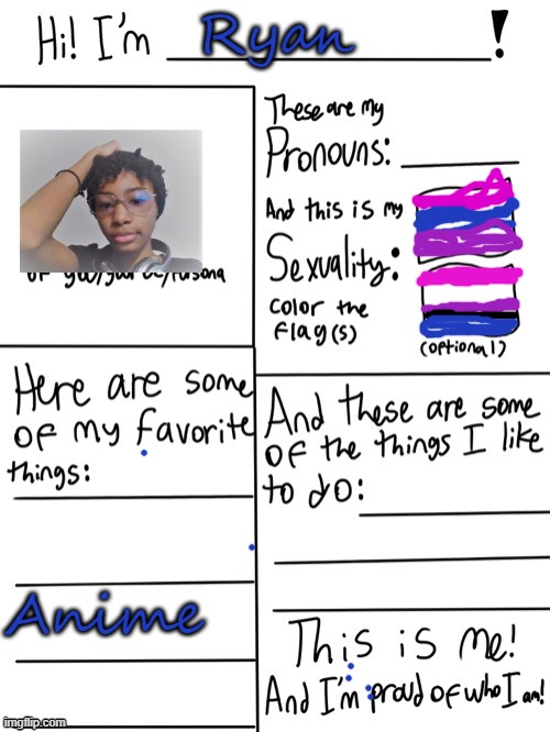 Ryan; Anime | made w/ Imgflip meme maker