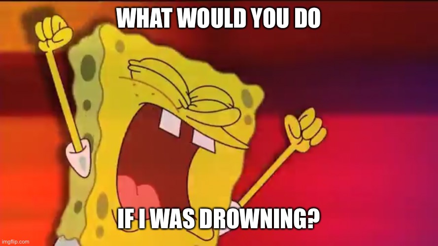 WHAT WOULD YOU DO; IF I WAS DROWNING? | made w/ Imgflip meme maker