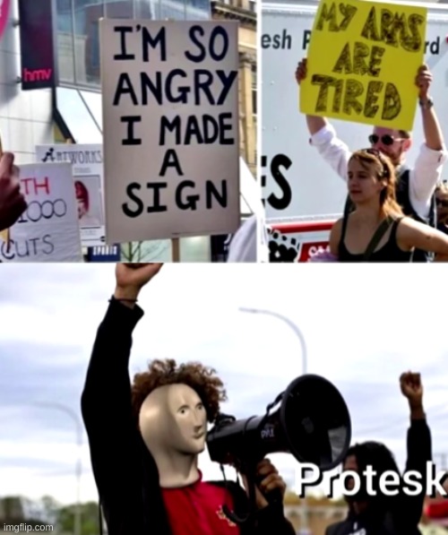 Professional protesting | image tagged in memes,funny,pandaboyplaysyt,protesters,lol,protest | made w/ Imgflip meme maker