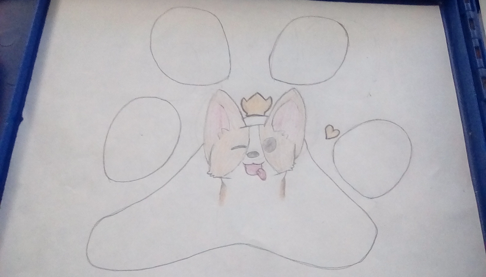 My corgi art Blank Meme Template