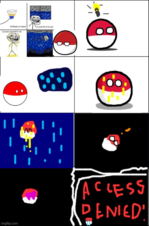 Poland can into space | image tagged in eight panel rage comic maker,polandball | made w/ Imgflip meme maker