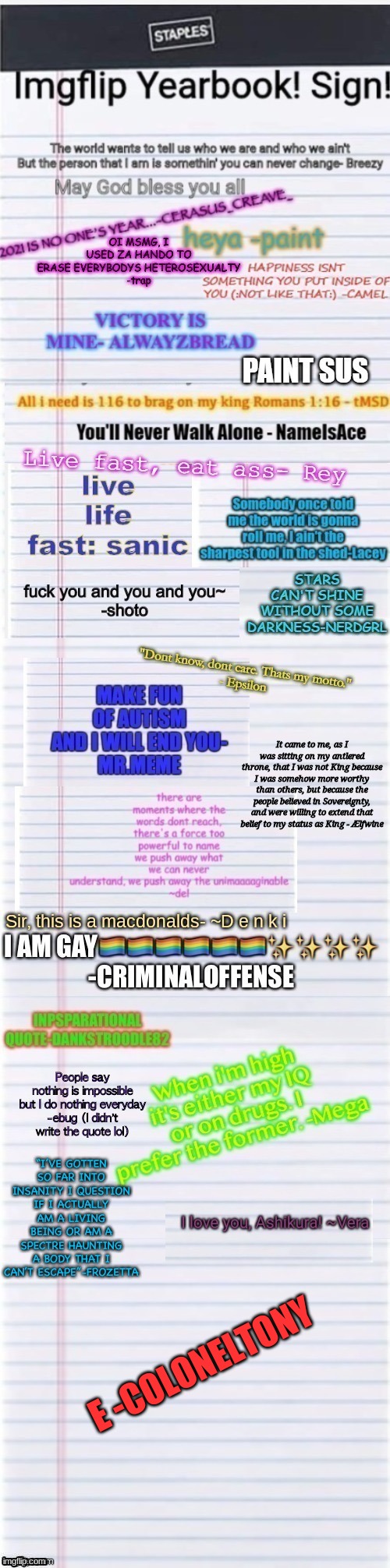 E -COLONELTONY | made w/ Imgflip meme maker