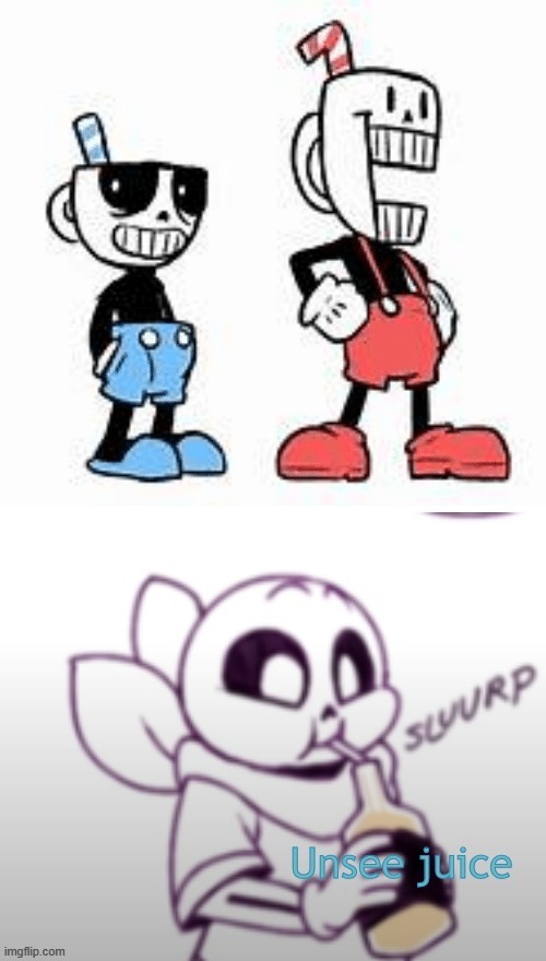 BIG SIP | image tagged in memes,cuphead,undertale,crossover | made w/ Imgflip meme maker