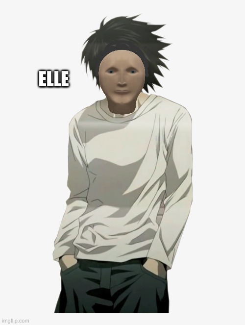 elle template | ELLE | image tagged in death note | made w/ Imgflip meme maker