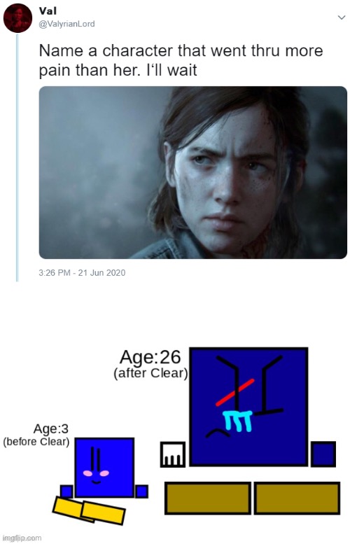 Cuber was sent to the wall when he was 6 years old tbh.. | image tagged in name one character who went through more pain than her,ocs,memes | made w/ Imgflip meme maker