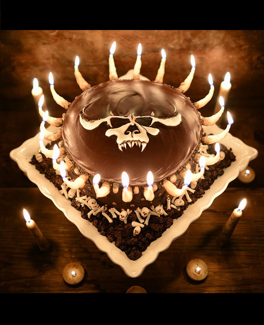 High Quality Demon birthday cake Blank Meme Template