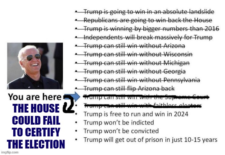 eyyyy the creator of this chart missed one | THE HOUSE COULD FAIL TO CERTIFY THE ELECTION | image tagged in joe biden copium | made w/ Imgflip meme maker