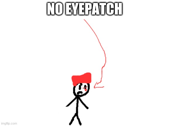 Dan without his eyepatch | NO EYEPATCH | image tagged in blank white template | made w/ Imgflip meme maker