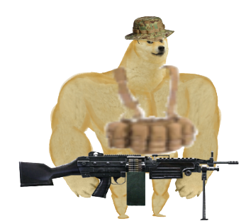 High Quality G.D.F Doge Heavy Merc (Better Ver.) Blank Meme Template