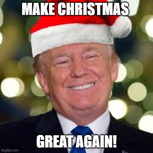Hopefully Christmas Will Be good this year right guys? | MAKE CHRISTMAS; GREAT AGAIN! | image tagged in trump,santa,christmas,maga | made w/ Imgflip meme maker