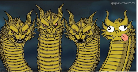 four headed dragon Blank Meme Template